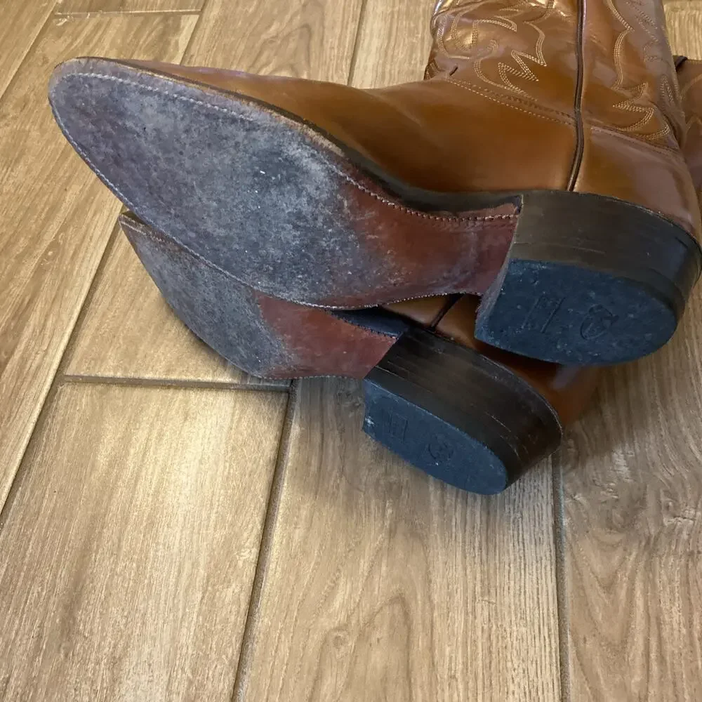Vintage Justin Men's Western Cowboy Boots Size 9D Made in USA